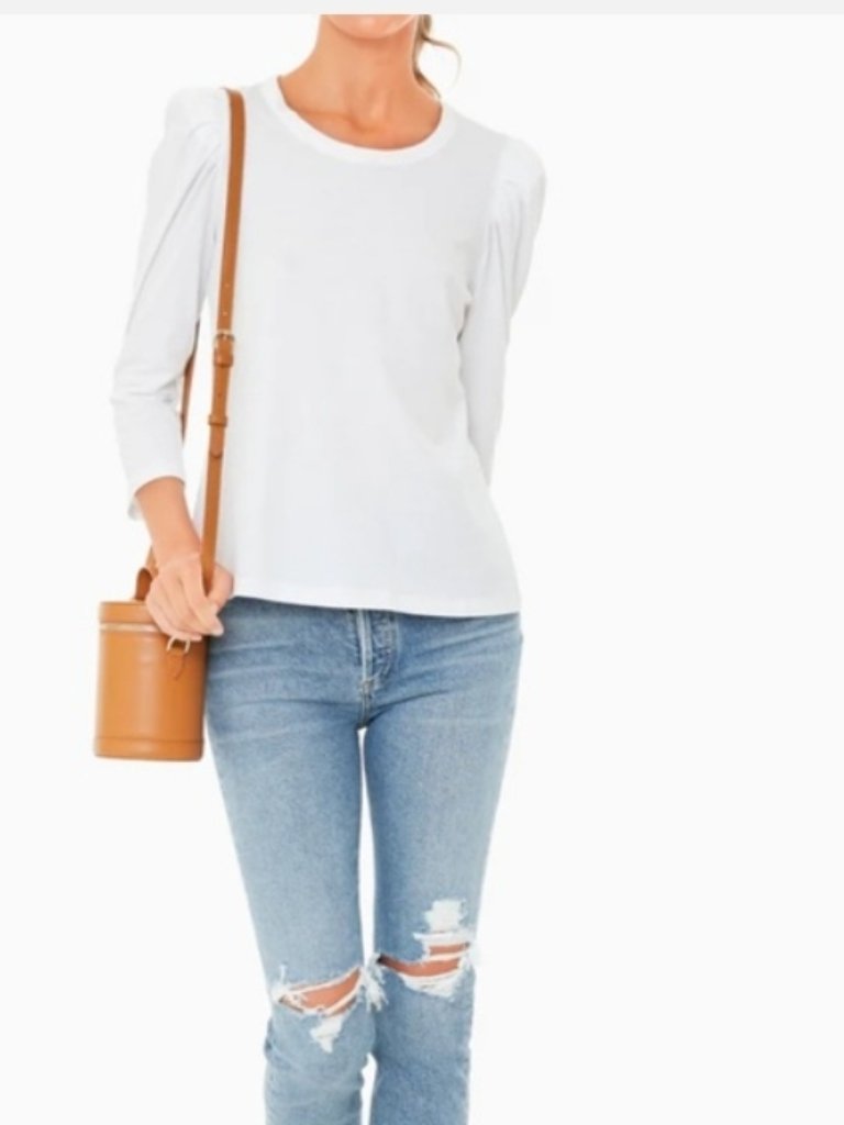 Tuckernuck Pomander Place Vesty Crewneck White Tee Size Med